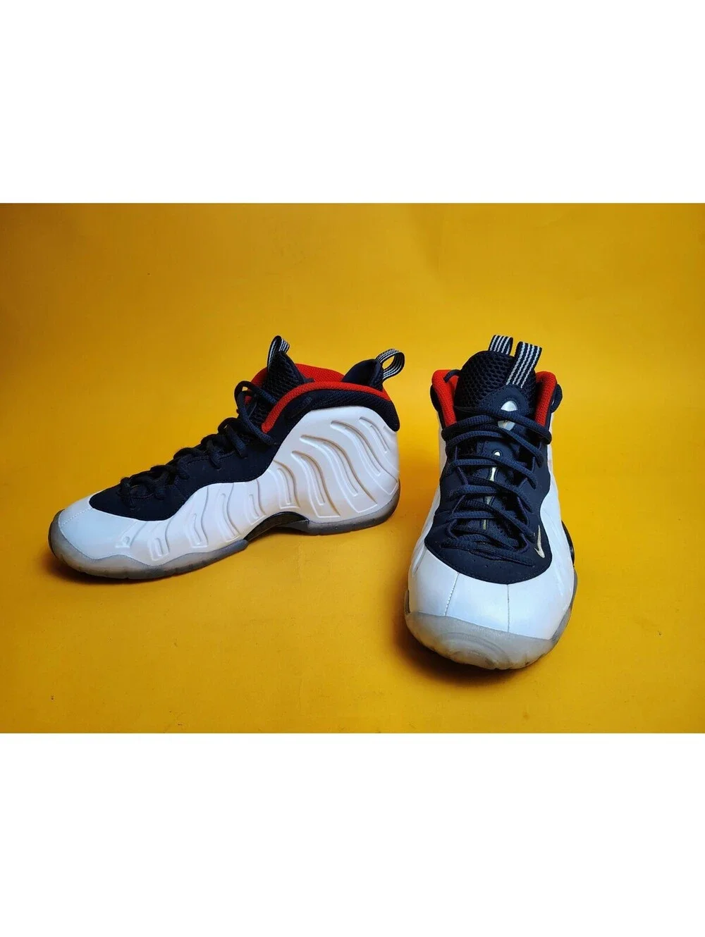 Nike Little Posite One Olympic USA White Navy Red GS 6.5Y Women 8 SB 644791-403